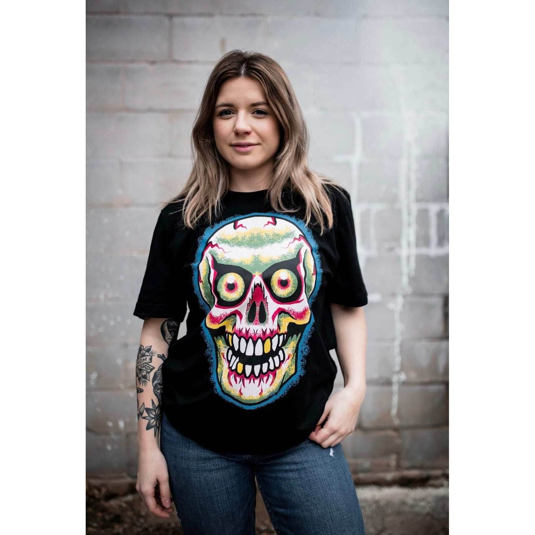 Neon Skull Unisex Tee - Small
