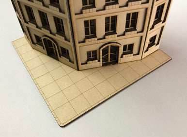 Optional Sidewalk Piece for 28mm Corner Building - 28MMDF525-1 - 