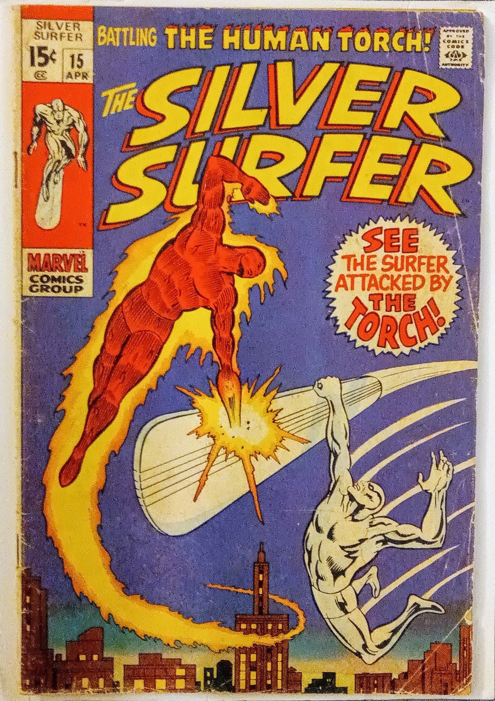 Silver Surfer #15, Marvel Comics (April 1970, GD-)