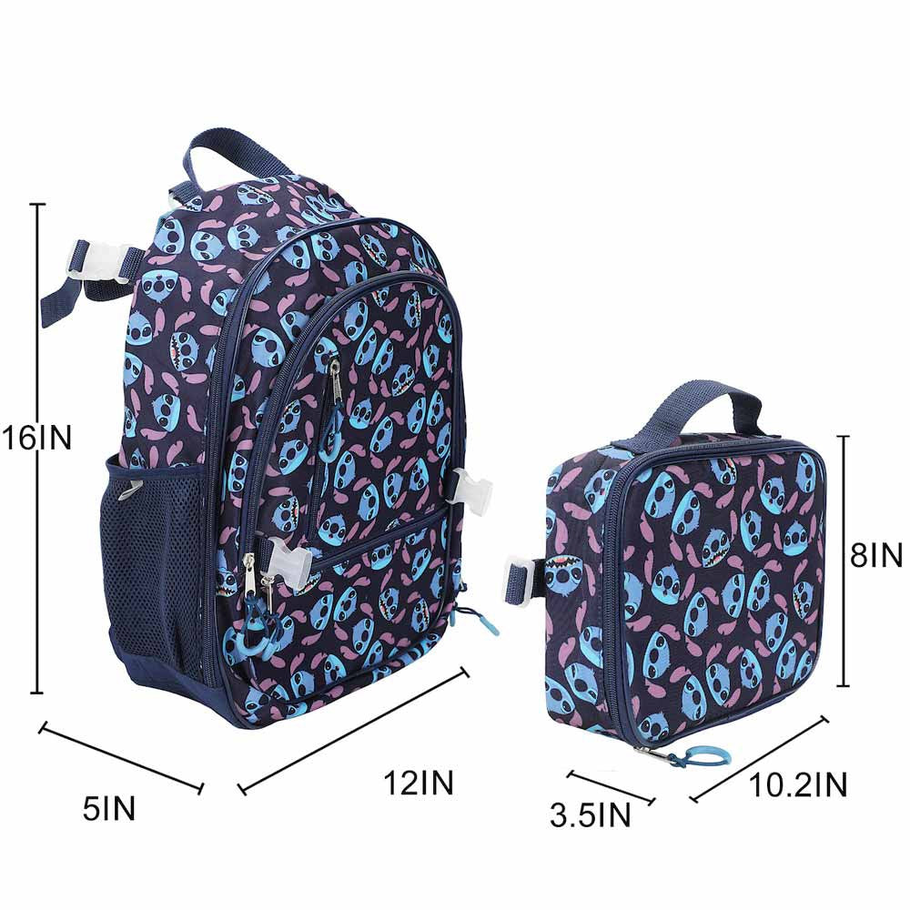 Disney Lilo  Stitch Aop 5 Pc Youth Backpack Set
