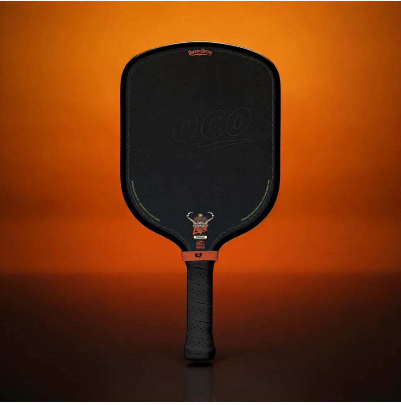 Bread & Butter LOCO Black Standard Pickleball Paddle & Mad Pickler Cover