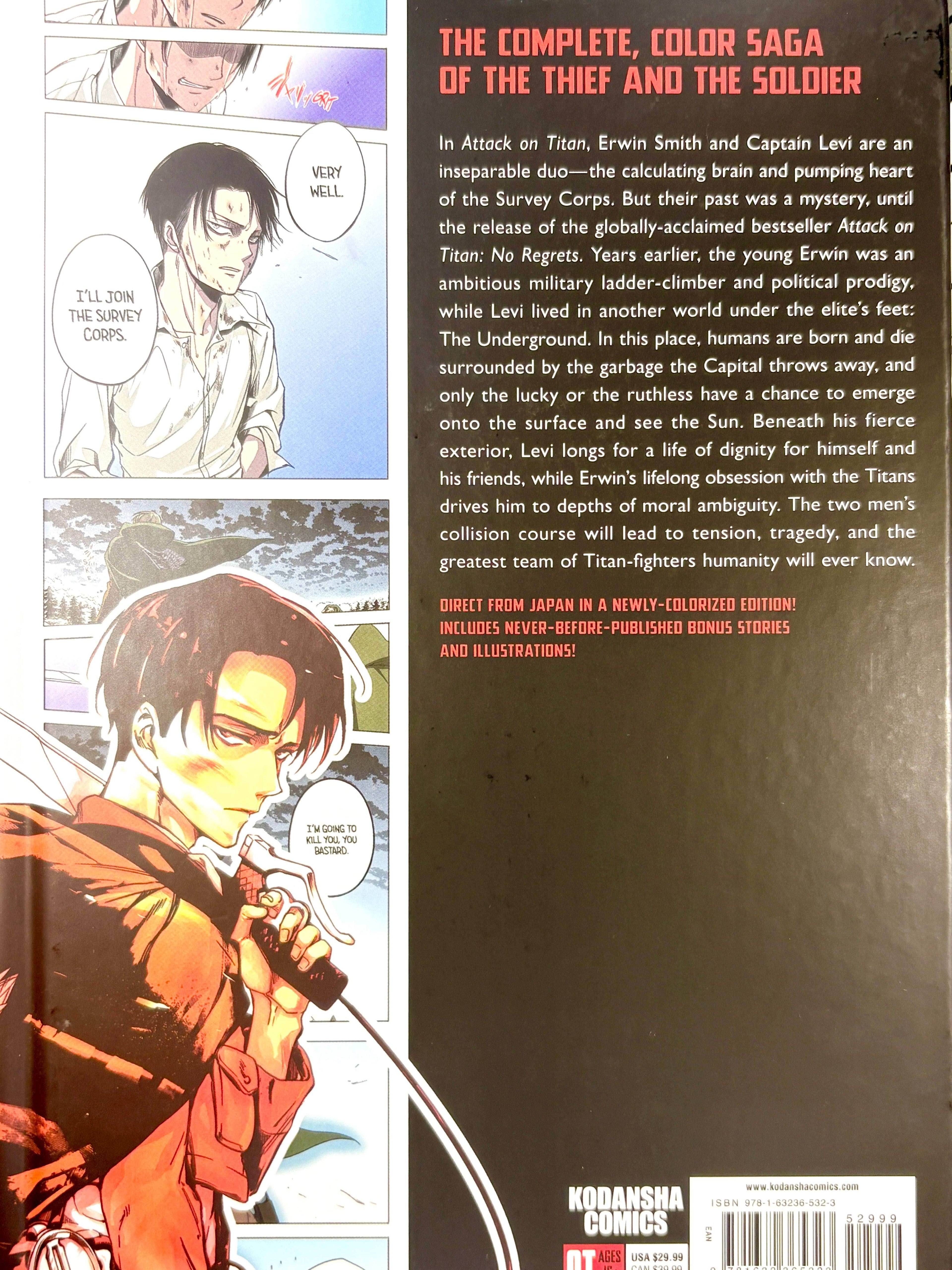 Attack on Titan No Regrets Complete Color Edition Hardcover - 
