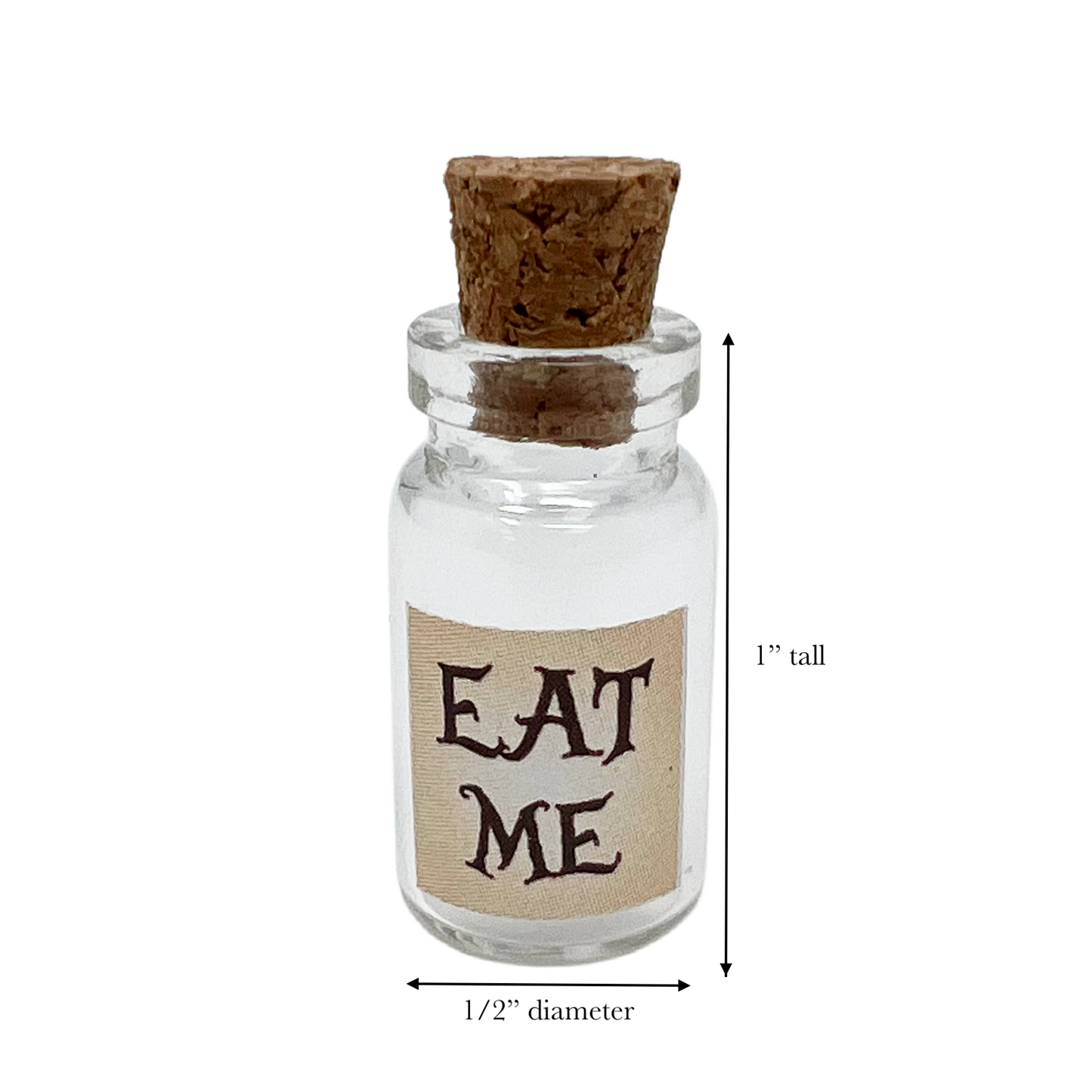 6pcs DIY art and craft Alice in Wonderland eat/drink me