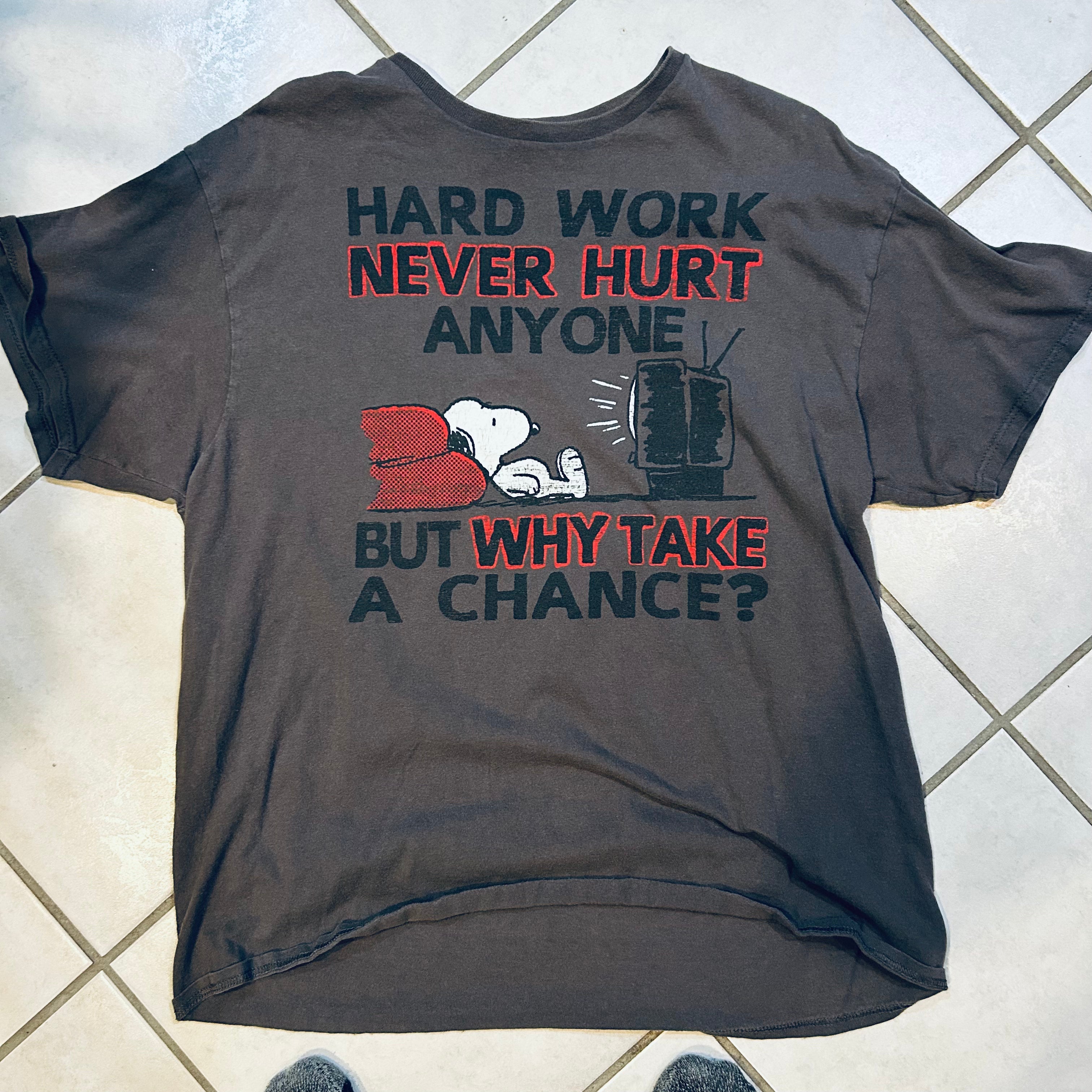 Hard Work Snoopy Tee Shirt