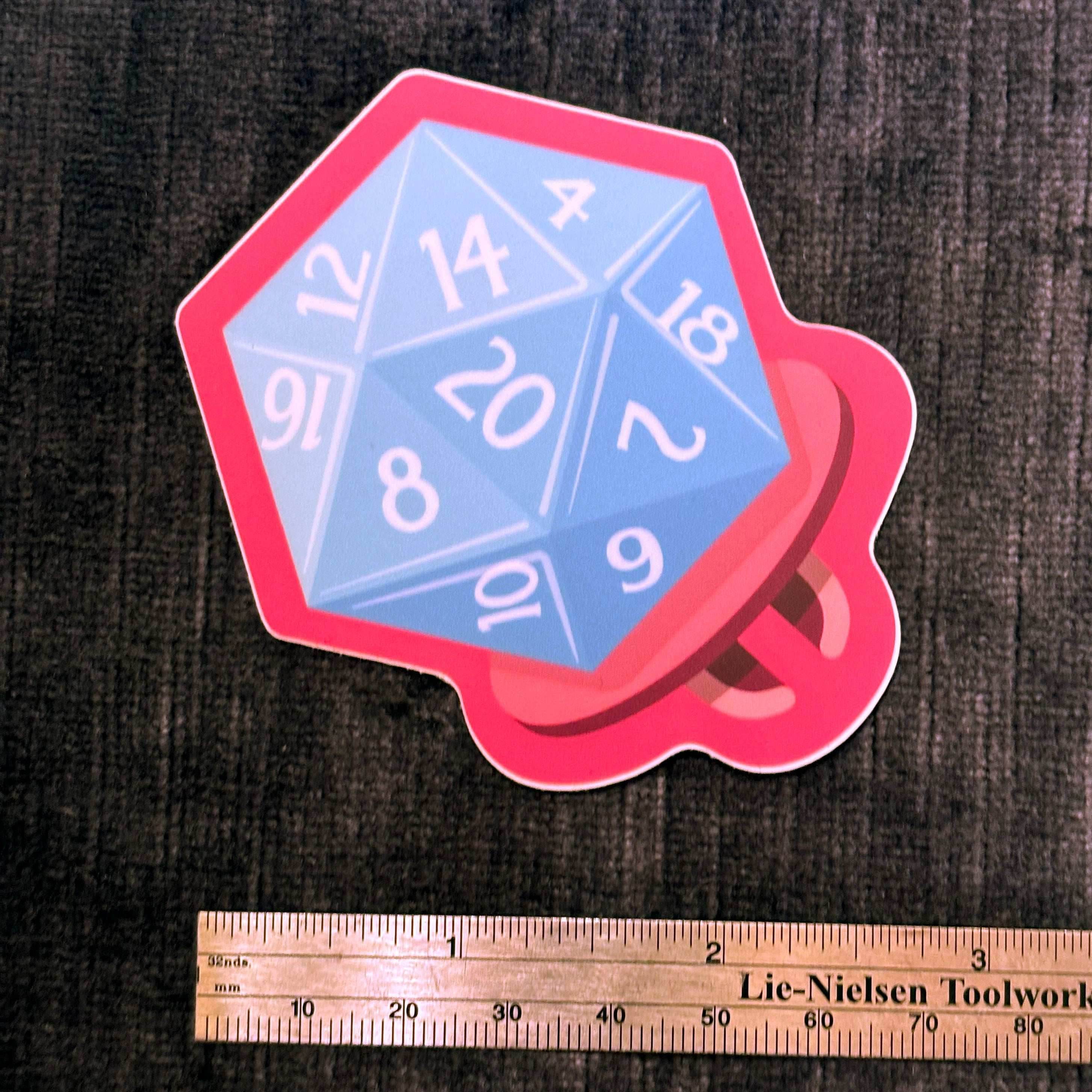 D20 Ring Pop Vinyl Sticker – Candy-Coated Crits - 