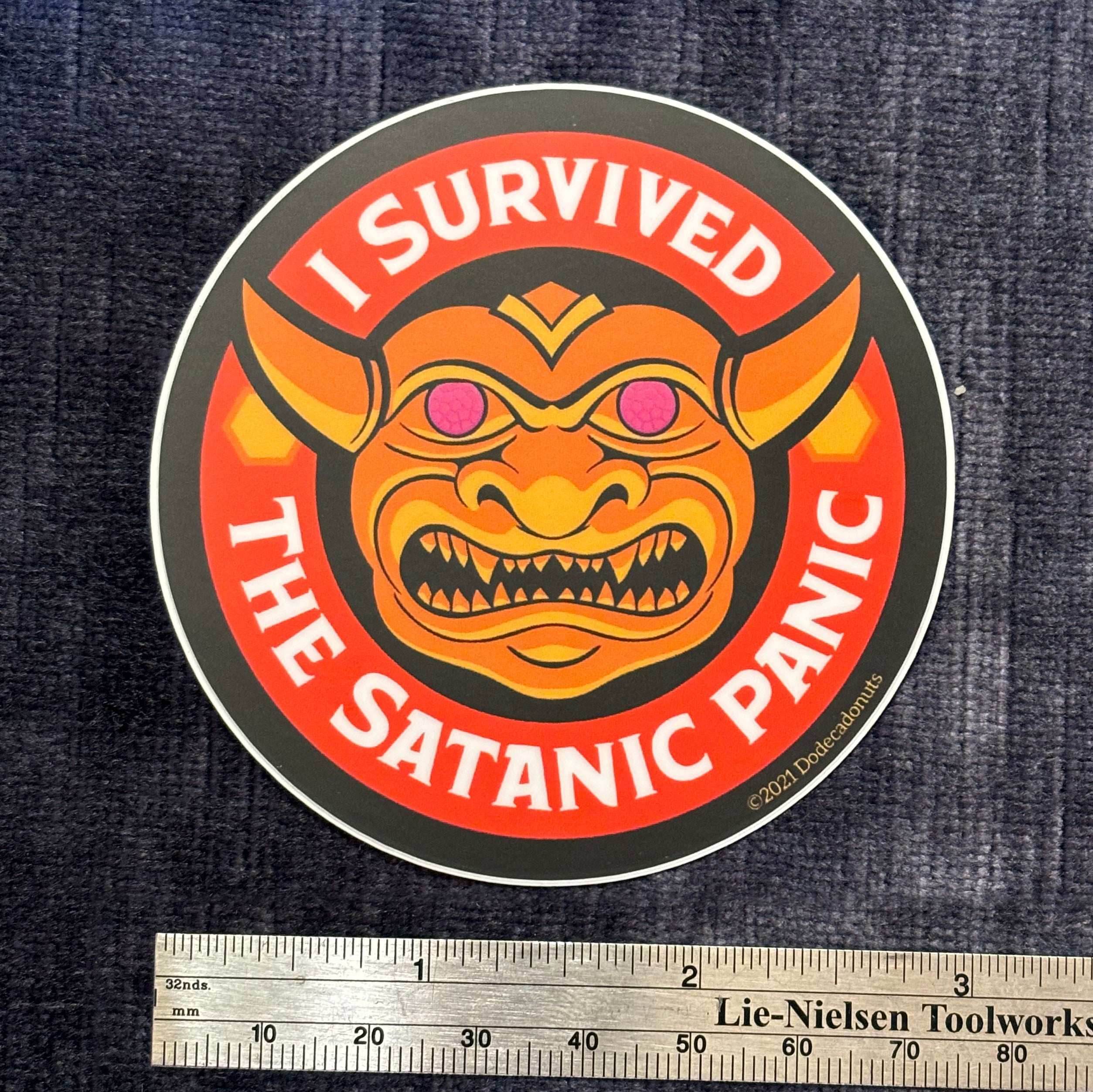 I Survived the Satanic Panic Vinyl Sticker — Nostalgia Meets Statement-Making - 