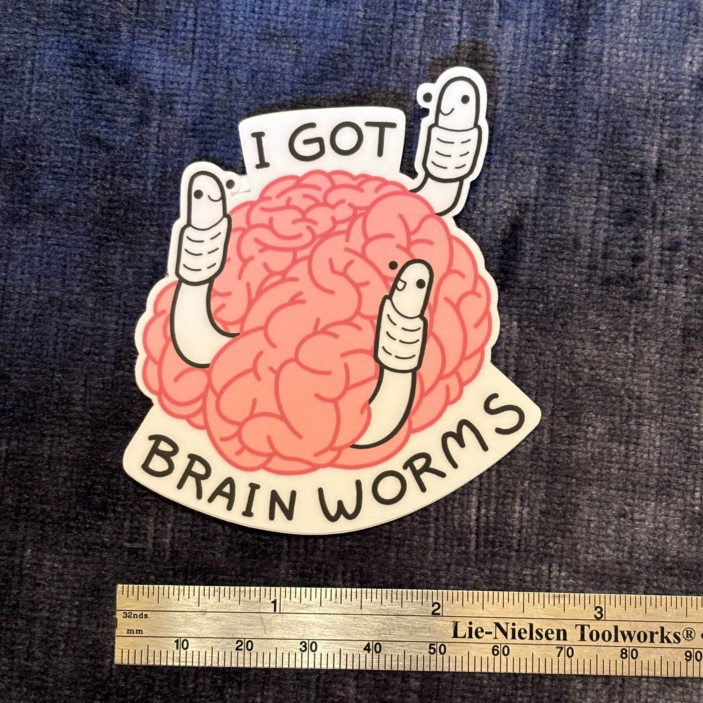 “I’ve Got Brain Worms” Vinyl Sticker – Embrace the Inner Whimsy - 