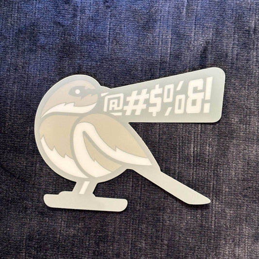 Vicious Mockingbird Vinyl Sticker – A Bard's Sharpest Weapon with Feathers - 