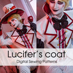 Lucifer`s coat from Hazbin Hotel Digital sewing patter - Digital Product - 