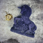 Beeswax Enchanted Unicorn Spell Candle - Purple (Power)
