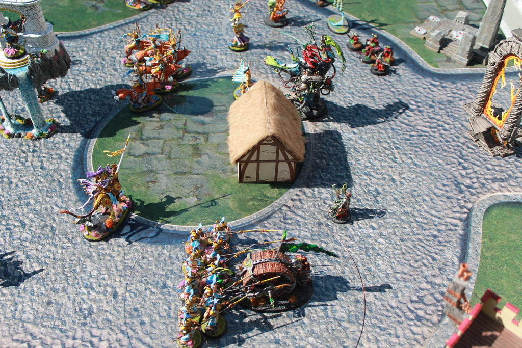 Town Center - Neoprene Battle Mat - Warhammer, AoS, 40K, Kill Team, MCP, Shatterpoint, Legion, More - 36x36