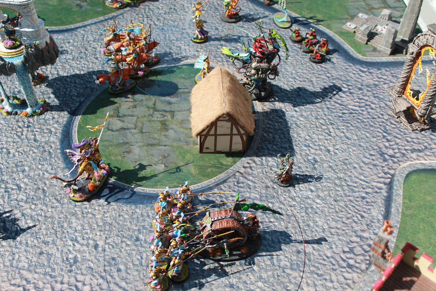 Town Center - Neoprene Battle Mat - Warhammer, AoS, 40K, Kill Team, MCP, Shatterpoint, Legion, More - 36x36