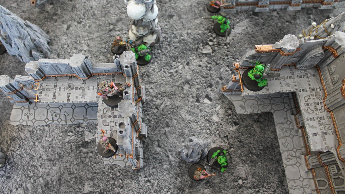 Urban Ruins - Neoprene Battle Mat - Warhammer, AoS, 40K, Kill Team, MCP, Shatterpoint, Legion, Deadzone, More - 22x30