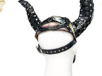 Evil Being - Handmade Genuine Horned Leather Devil/Demon/Satan Horned Mask - 