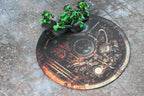 Warhammer 40k and AoS4 Neoprene Objective Markers - Hazard Stripes and Gears - Set of 6