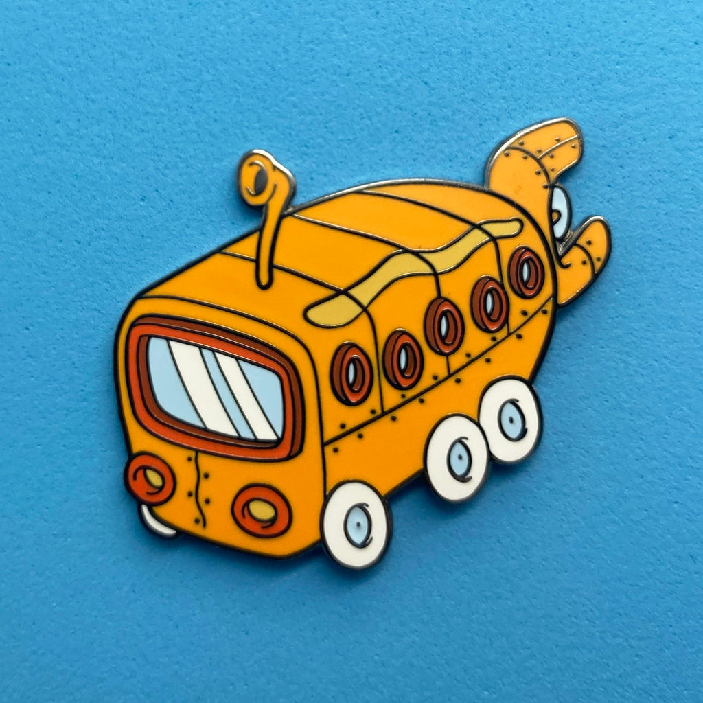 Cartoon Classics SB Bus 1.75" Hard Enamel Pin