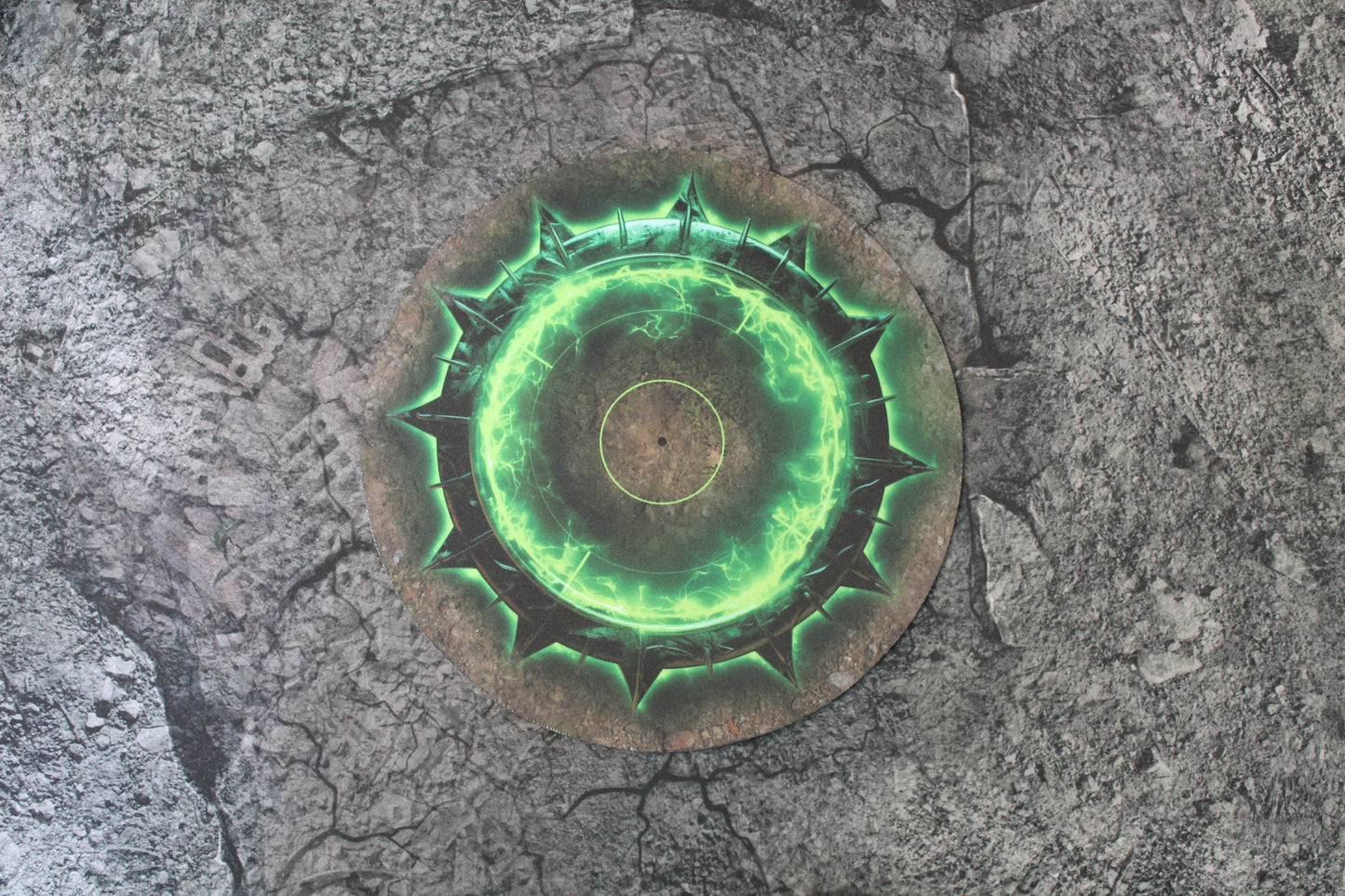 Warhammer 40k and AoS4 Neoprene Objective Markers - Green and Flaming Portal - Set of 6