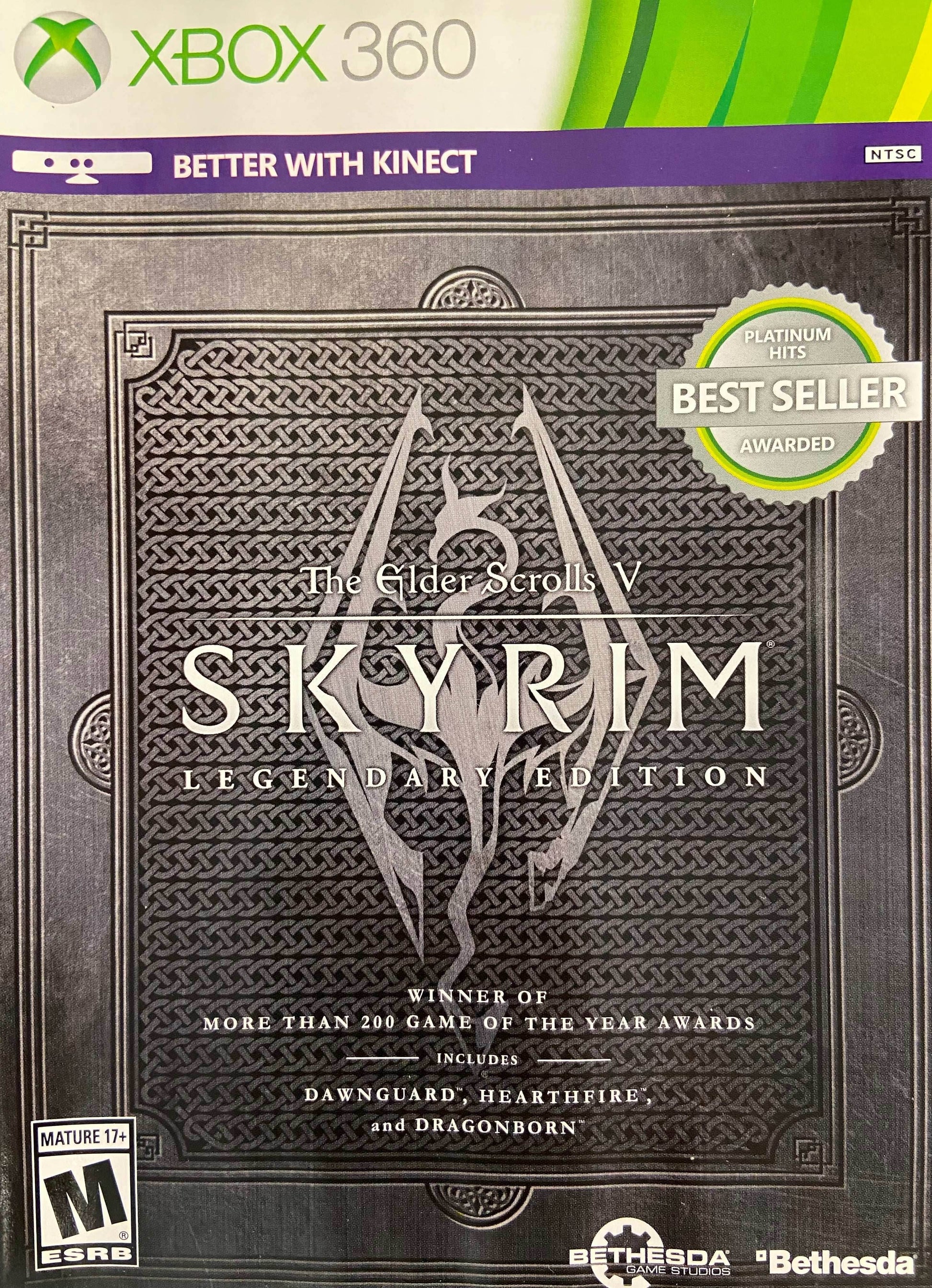 The Elder Scrolls V: Skyrim Legendary Edition (Platinum Hits) (Xbox 360) - Game Manual Only