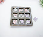 Easter Spring Tic Tac Toe Wooden Game Decor Set Tulip & Egg Pieces - 2 Sizes