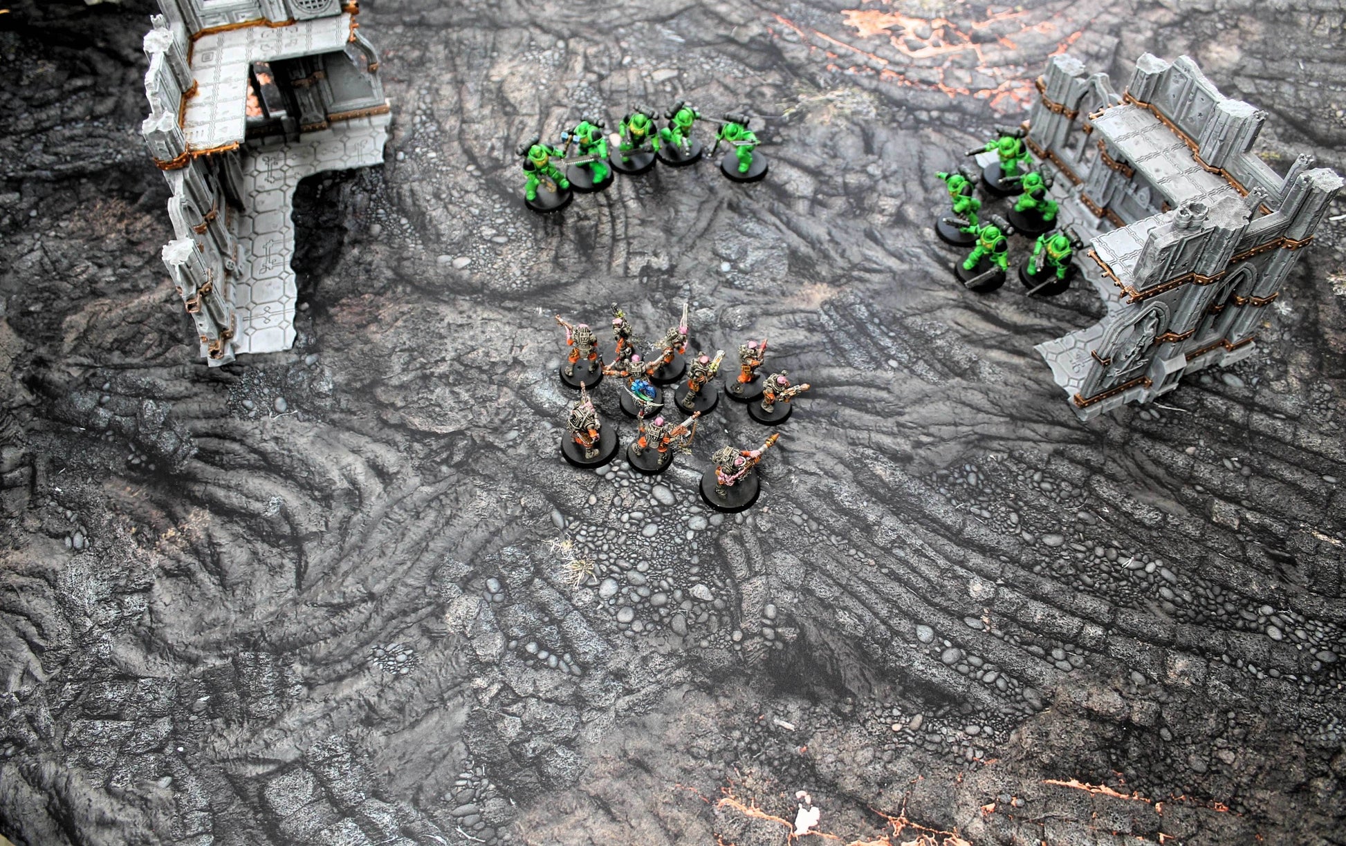 Lava Flows - Neoprene Battle Mat with Bag - 44x60
