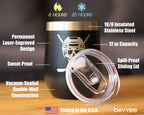 Hockey Skull Insulated Wine Tumbler with Sliding Lid Hockey Gifts for Coach or Players 12oz Stainless Steel Tumbler