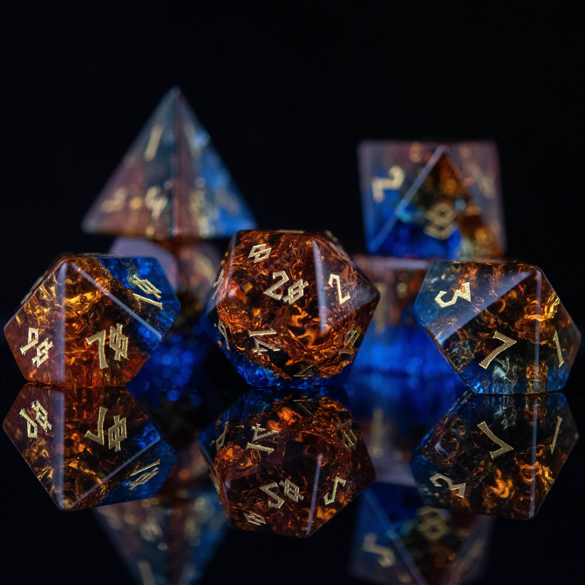 Ice and Fire Shattered Glass Dice Set 'PRE-ORDER | SPRING EVENT DEAL' - 