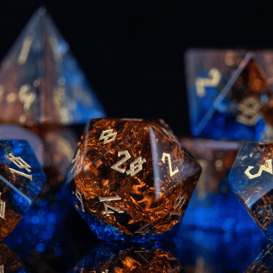 Ice and Fire Shattered Glass Dice Set 'PRE-ORDER | SPRING EVENT DEAL' - 