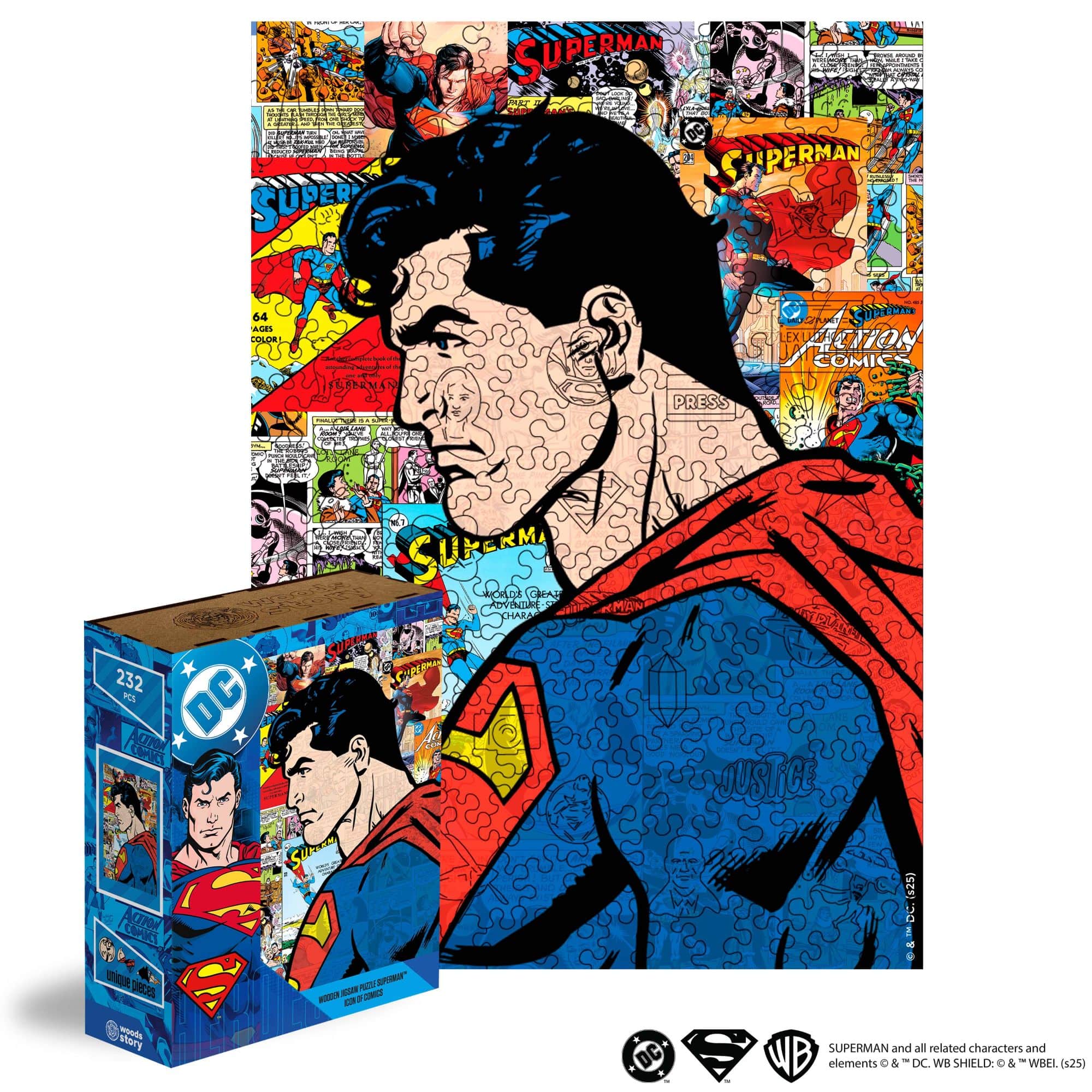Wooden jigsaw puzzle DC Superman™ – Comic Icon