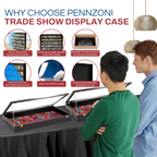 Trade Show Display Case Portable - w/ Acrylic Side Guards