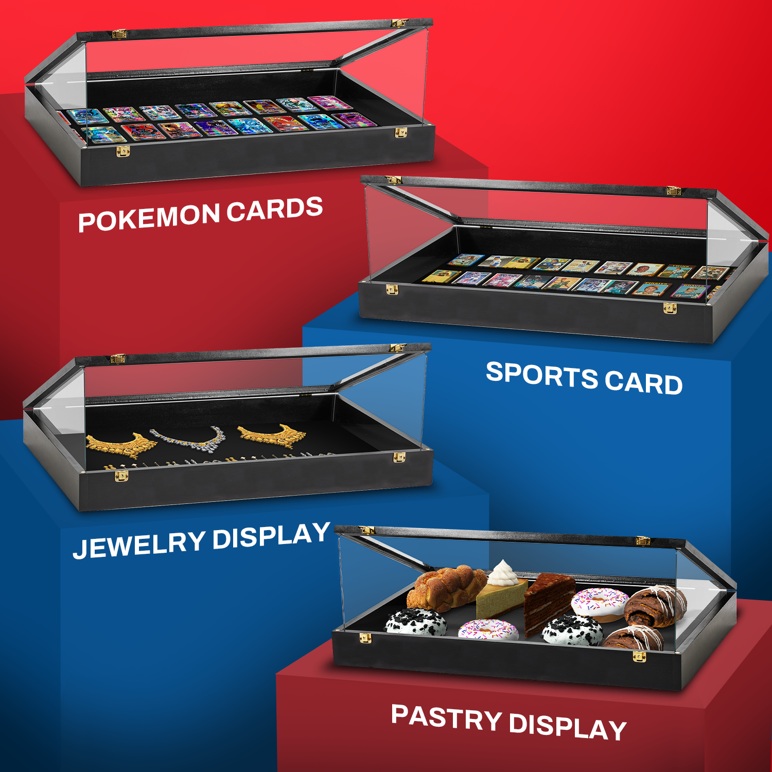 Trade Show Display Case Portable - w/ Acrylic Side Guards