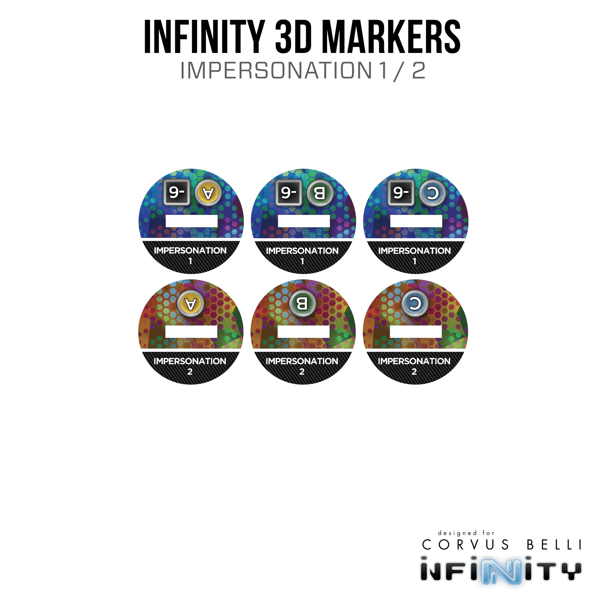 Infinity 3D Markers: Hussein Al-Djabel (2x 25mm Impersonation) - A