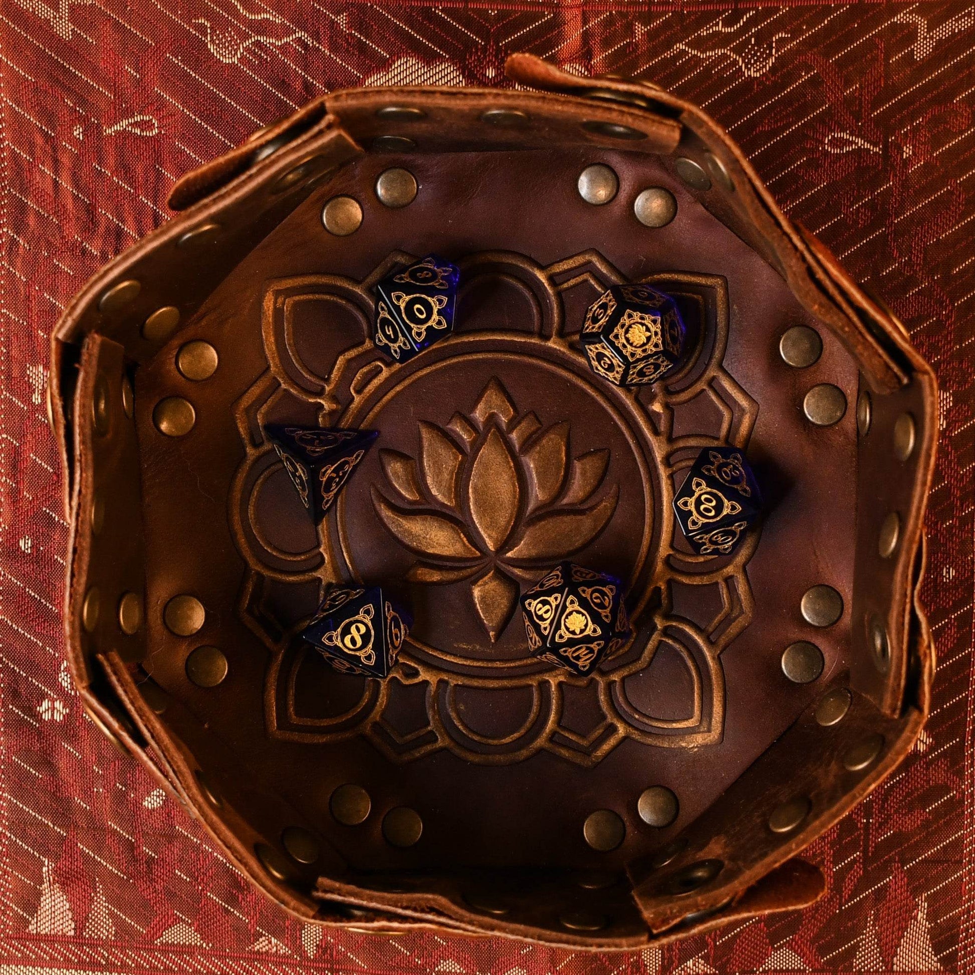 Indian Blue Glass Dice Set - Dice Around the World Collection 'PRE-ORDER | SPRING EVENT DEAL' - 