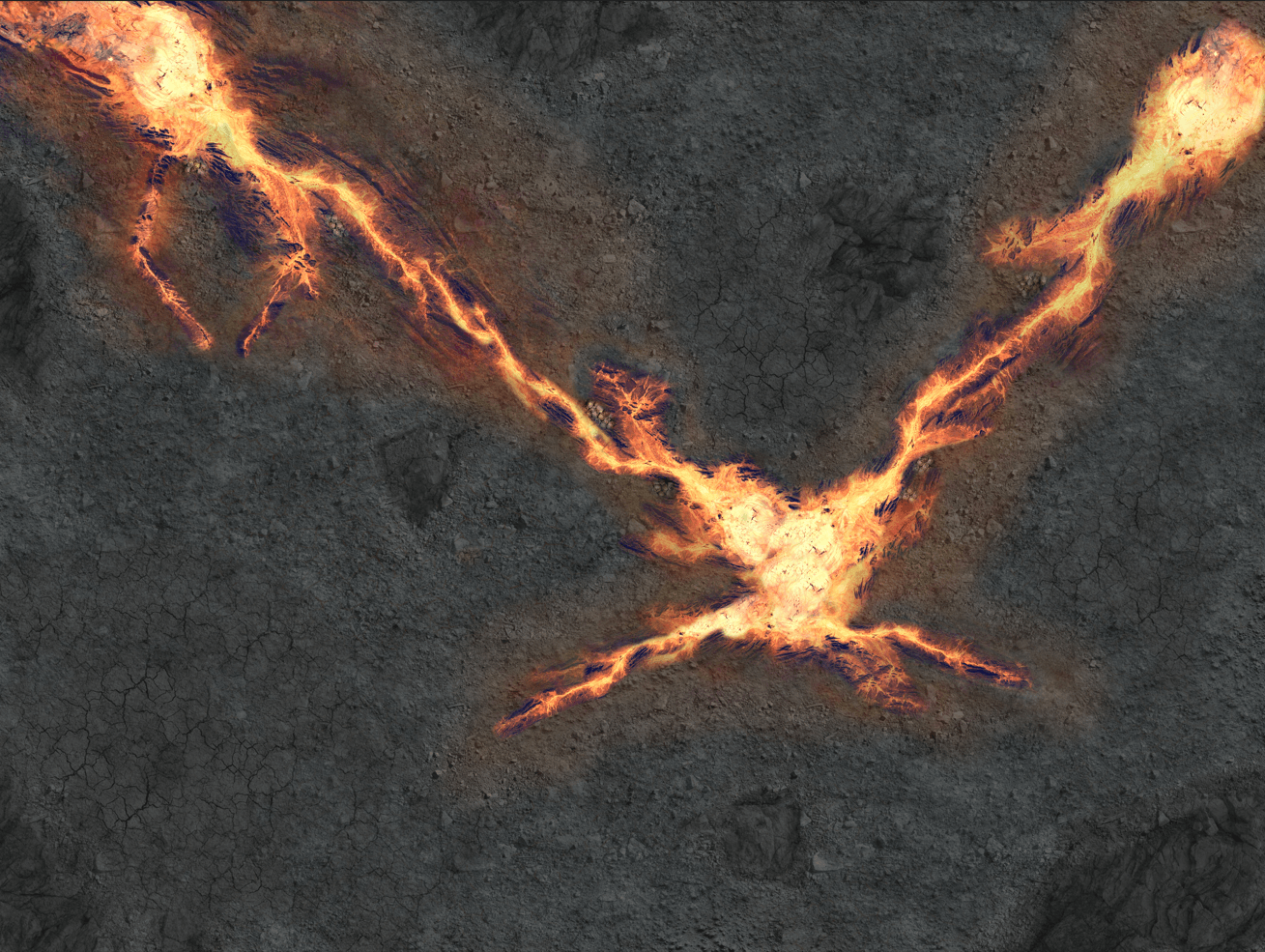 Infernal Steppes - Neoprene Battle Mat - Warhammer, AoS, 40K, Kill Team, MCP, Shatterpoint, Legion, Deadzone, More - 44x60