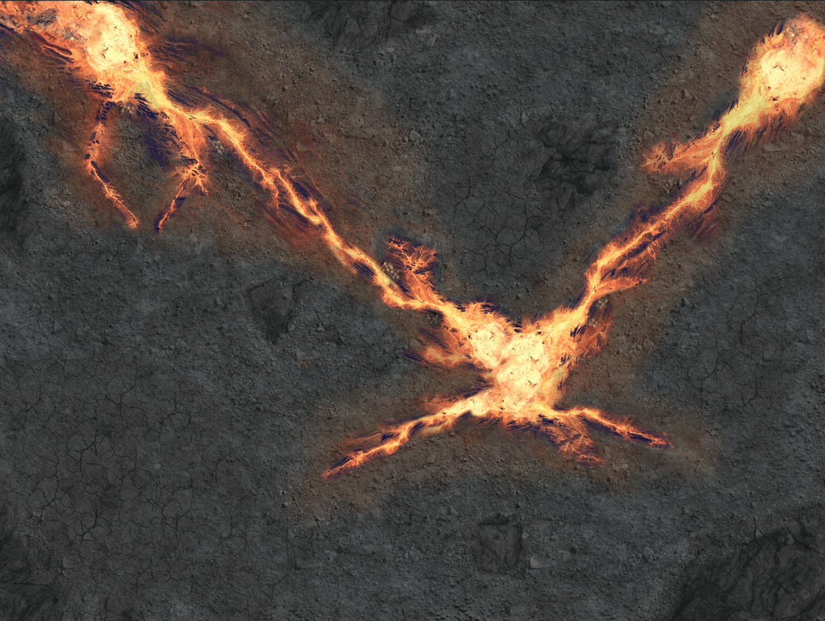 Infernal Steppes - Neoprene Battle Mat - Warhammer, AoS, 40K, Kill Team, MCP, Shatterpoint, Legion, Deadzone, More - 44x60