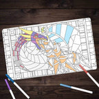 Colorbook Fire Breathing Dragon Playmat - Standard Playmat / Plain