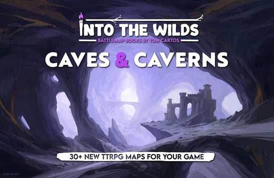 Into the Wilds Battlemap Books: Caves and Caverns - 