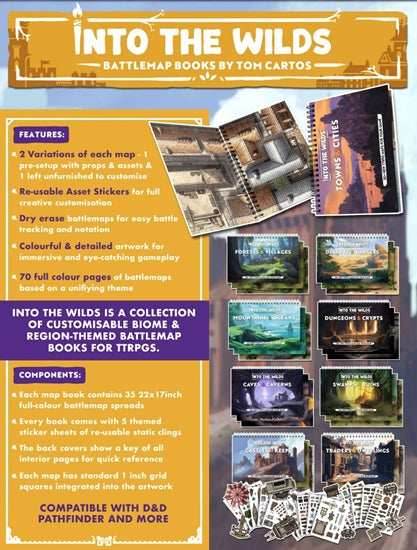 Into the Wilds Battlemap Books: Caves and Caverns - 