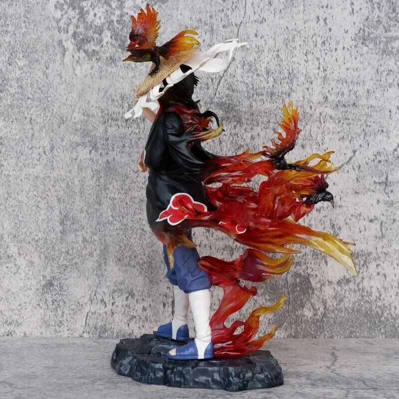 Itachi Uchiha Figure, Akatsuki Crows Red and Black Flames Amaterasu Figurines