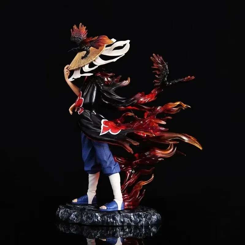 Itachi Uchiha Figure, Akatsuki Crows Red and Black Flames Amaterasu Figurines