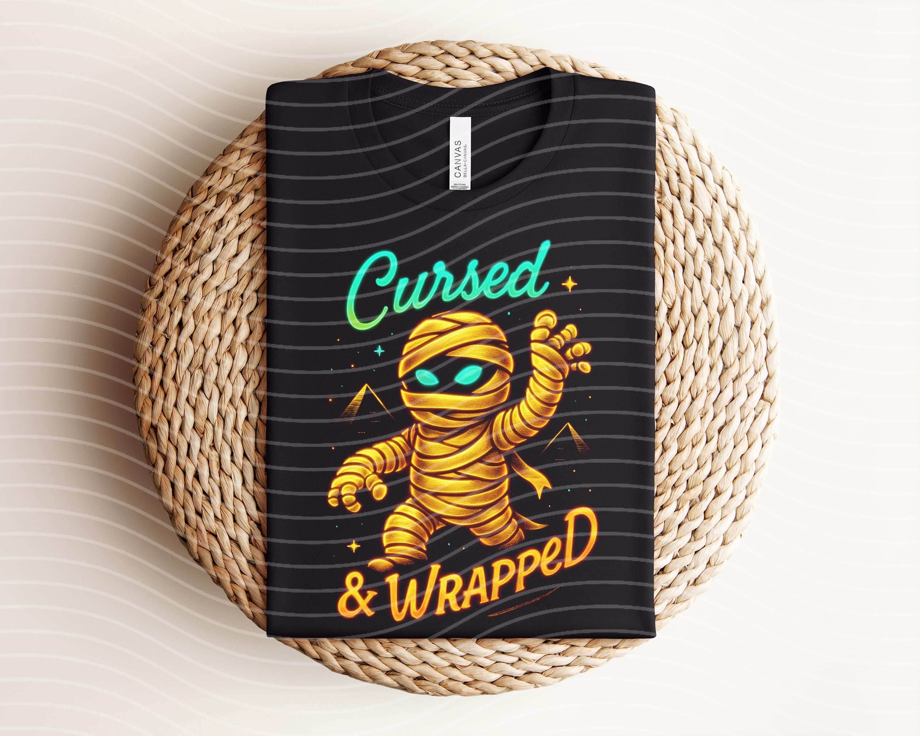 Cursed & Wrapped Neon Graphic Tee - S