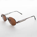 Spring Temple Oval Steampunk Vintage Sunglass - Jeter