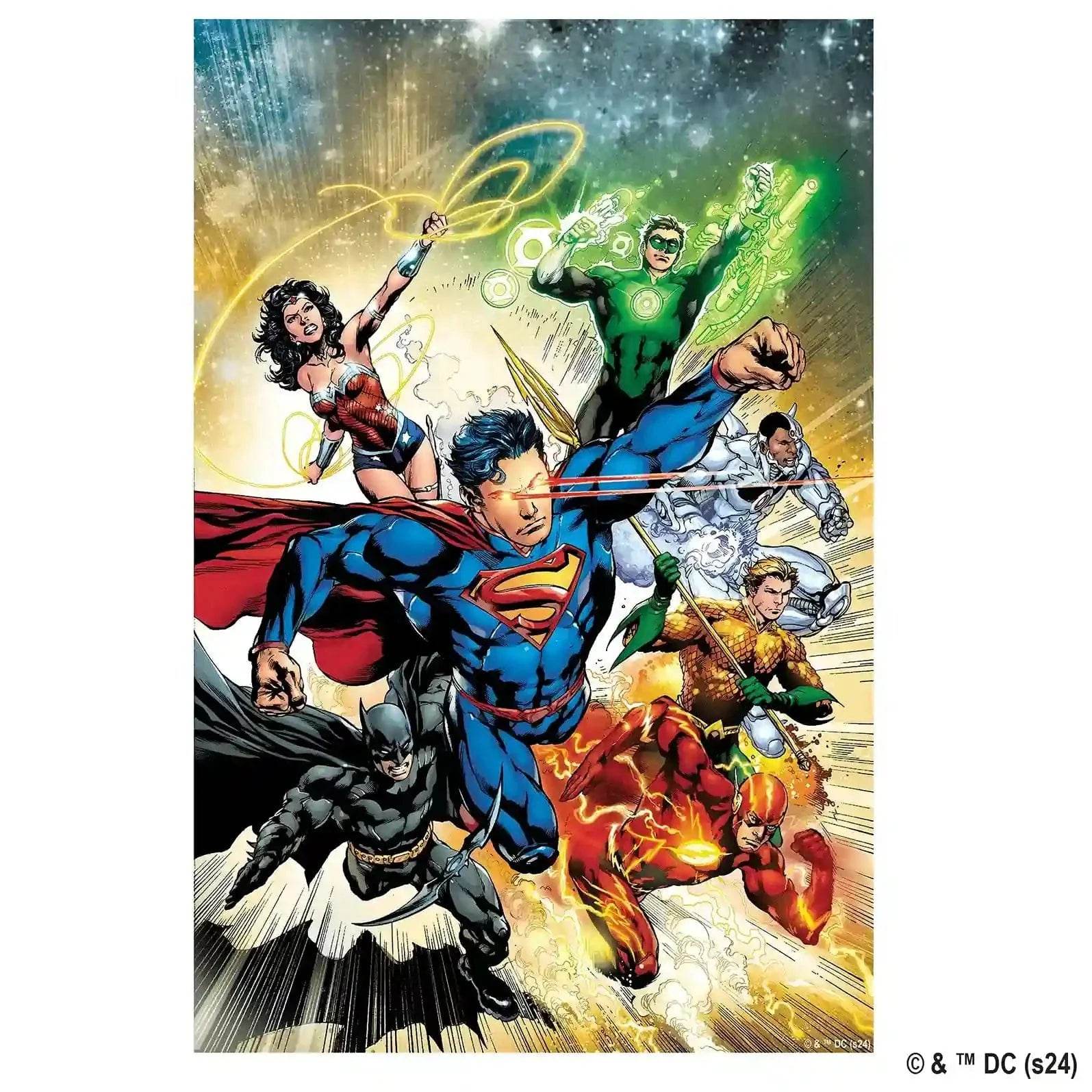 Justice League Heroes Wooden Jigsaw Puzzle - A4 + Wooden Gift Box