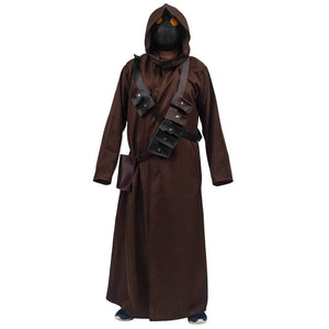 Jawas Space Wars Alien Cloak with LED Mask Halloween Costume Cosplay - S/M