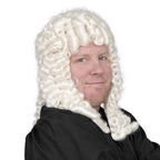 Judge Halloween Cosplay Costume Accessory White Deluxe Wig
