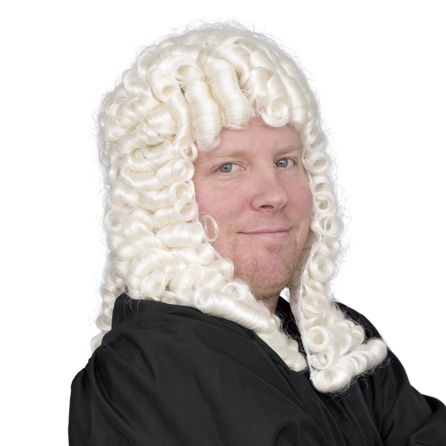 Judge Halloween Cosplay Costume Accessory White Deluxe Wig
