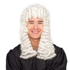 Judge Halloween Cosplay Costume Accessory White Deluxe Wig