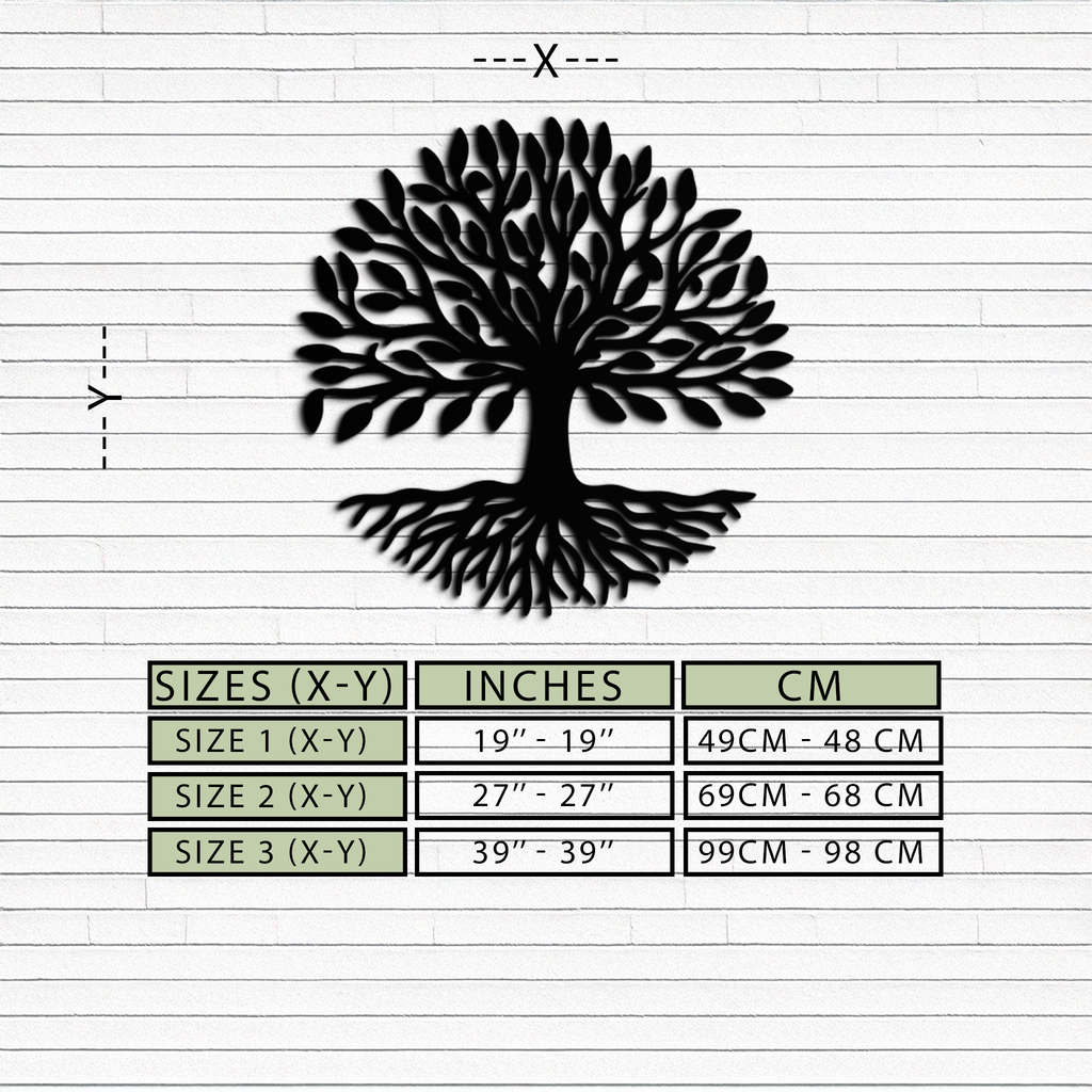 Tree of Life Metal Wall Art - Modern Steel Nature-Inspired Decor - KAF112