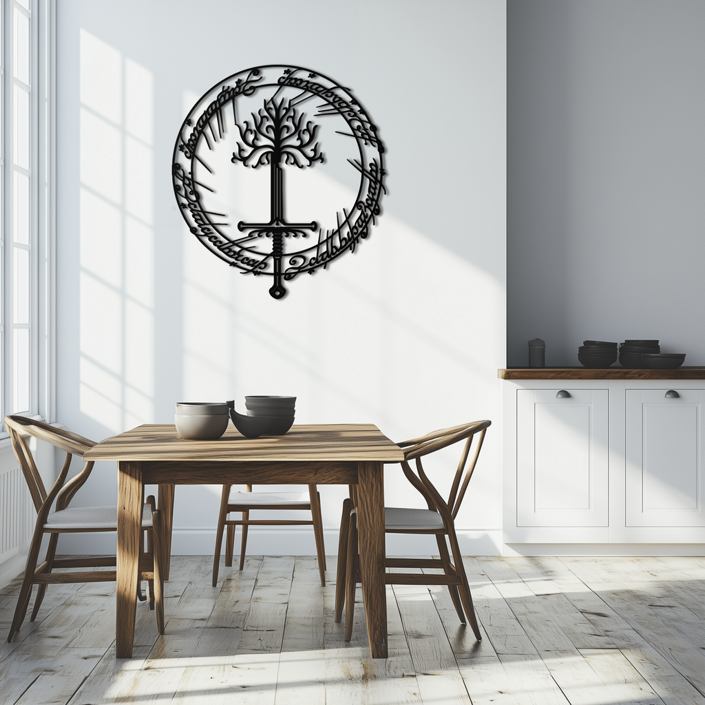 Lord of the Rings Metal Wall Art - Silhouette Fantasy Steel Decor for Home & Office- KAF485