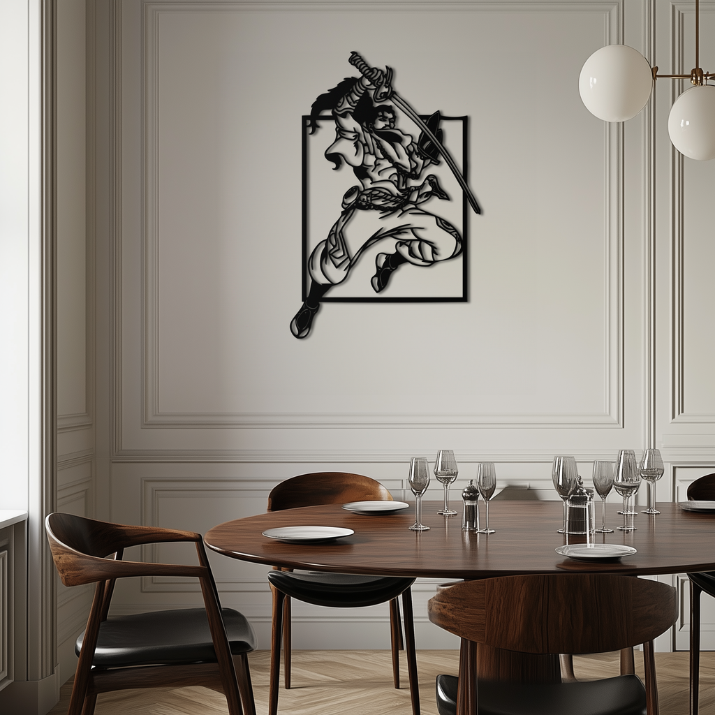 Yasuo Sword Silhouette Metal Wall Art - League of Legends-Inspired Steel Decor- KAF486