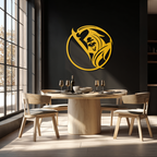 Grim Reaper Circle Metal Wall Art – Dark Gothic Scythe Decor for Horror Enthusiasts- KAF586